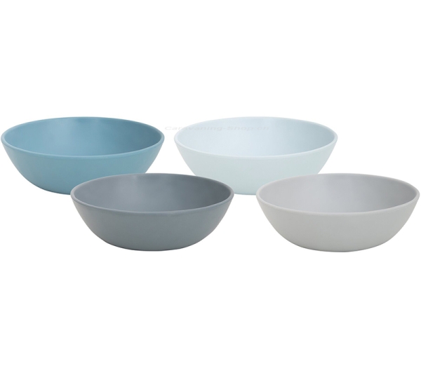 Geschirrset Molvadite, 16-teilig, blau/grau