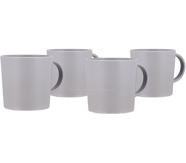 Henkelbecher Renew, 4-teilig, grau