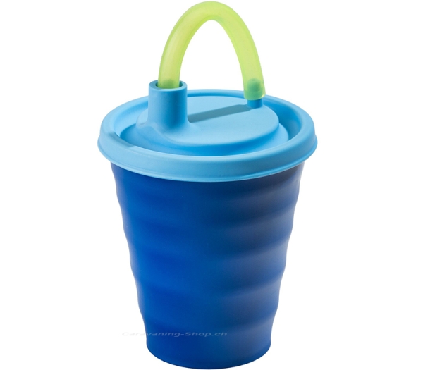 Trinkbecher mit Deckel, dunkelblau