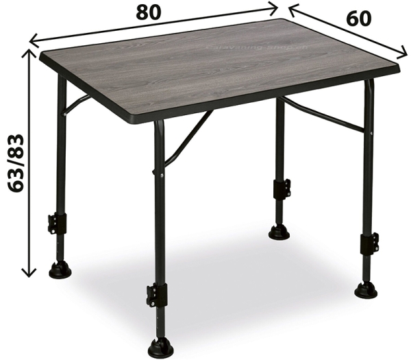 Campingtisch Linear, 80 x 60 cm