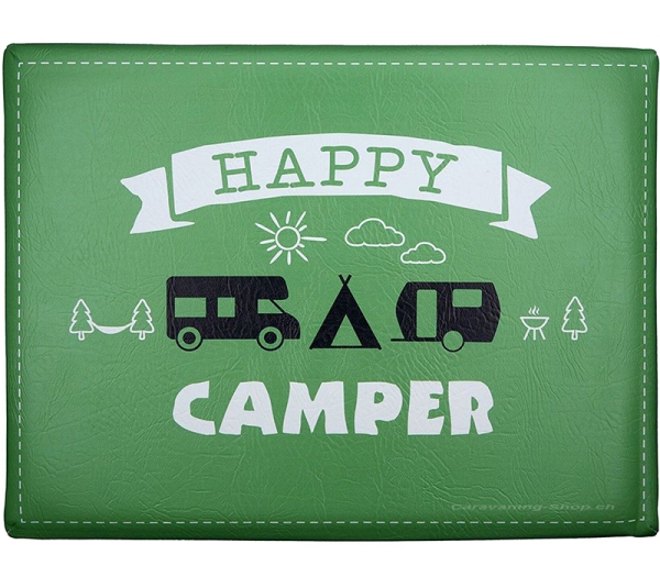 Sitzpolster für Getränkekasten, Happy Camper