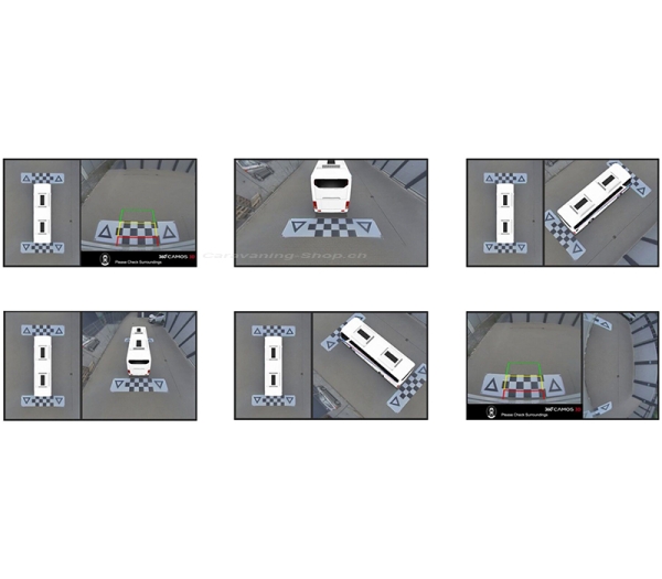 Rückfahrvideosystem Camos 360° 3D ohne Monitor