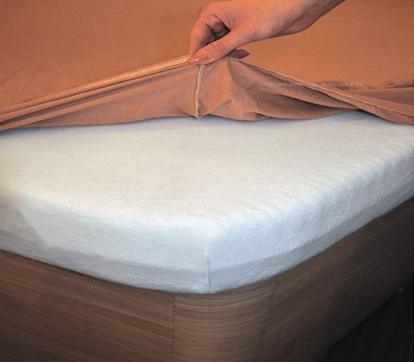 Molton-Stretch Schonbezug für französisches Bett im Reisemobil