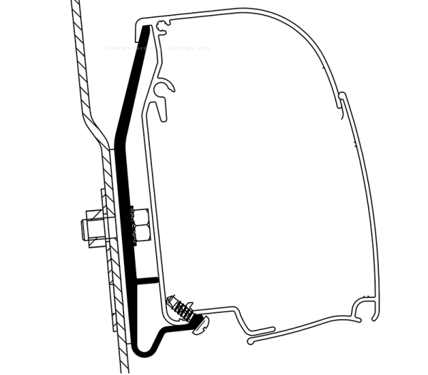 Adapter Ford Nugget Westfalia mit Hochdach