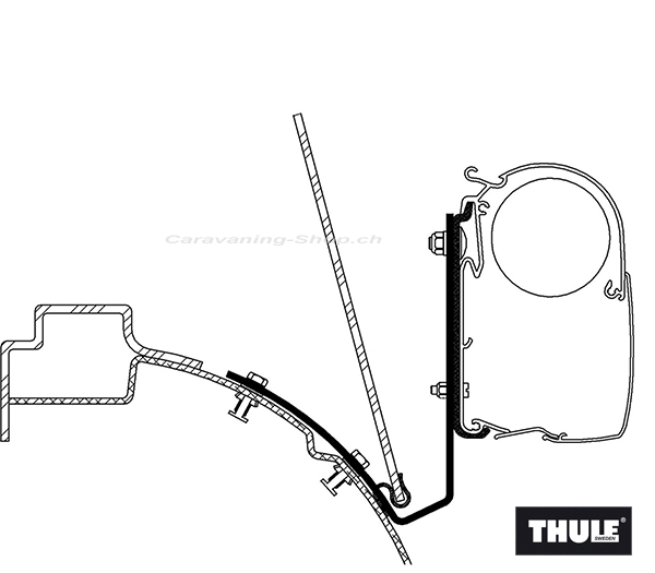 Adapter für VW T4 Omnibike Liftroof