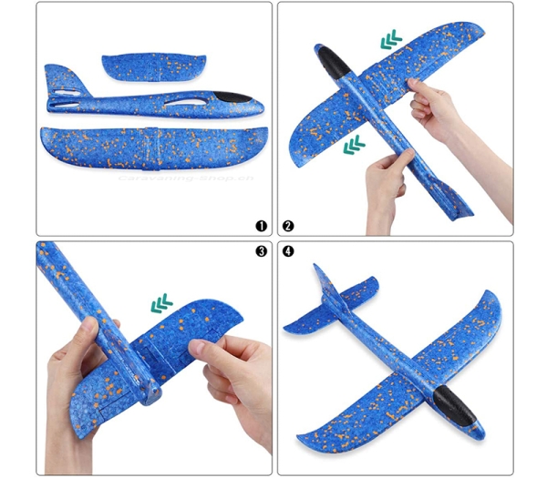 Wurfgleiter / Segelflugzeug 48 cm, Schaum