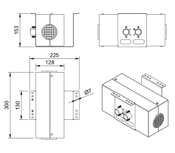 U-Form Halterung hoch - Autoterm
