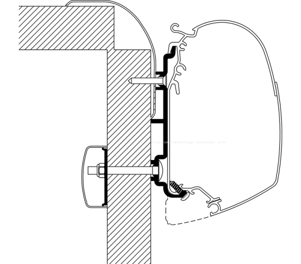 Adapter Frankia, Länge 4 m