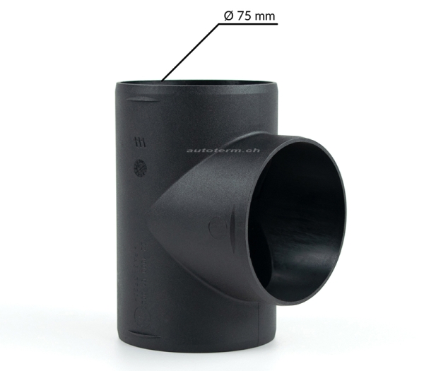 T-Stück für Warmluftrohr Ø75mm