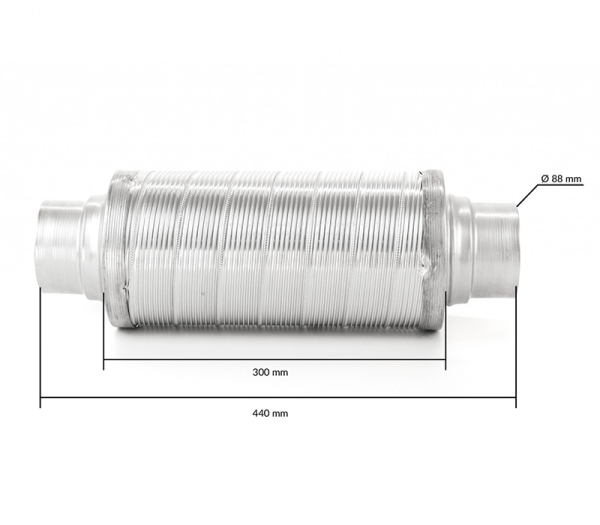 Warmluftschalldämpfer 90mm