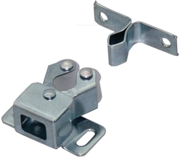 Doppelrollenschnäpper metall, 2 Stück