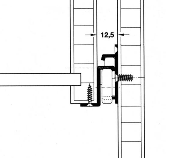 Einfachauszüge für Schubladen, 350 mm