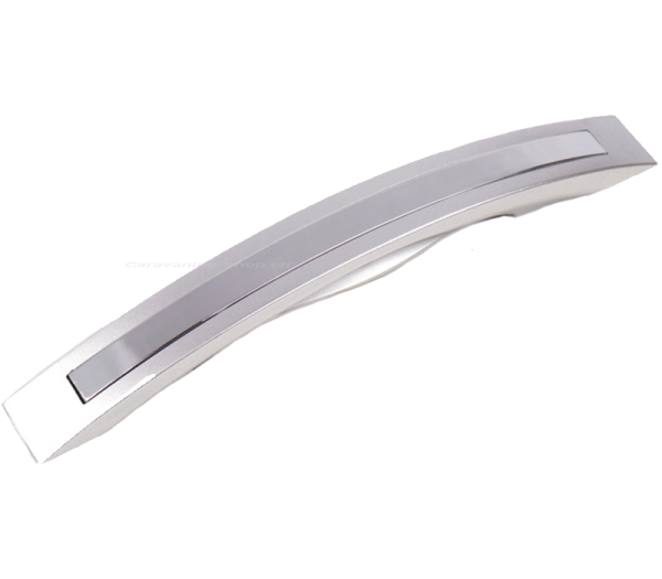 Schrankgriff oval mit Drucktaste