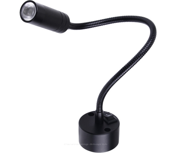 LED Spot mit flexiblem Arm, schwarz