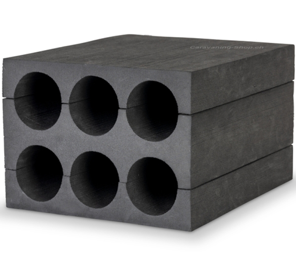 Flaschenhalter für 6 Flaschen, schwarz