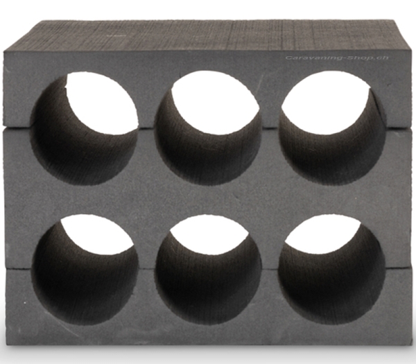 Flaschenhalter für 6 Flaschen, schwarz