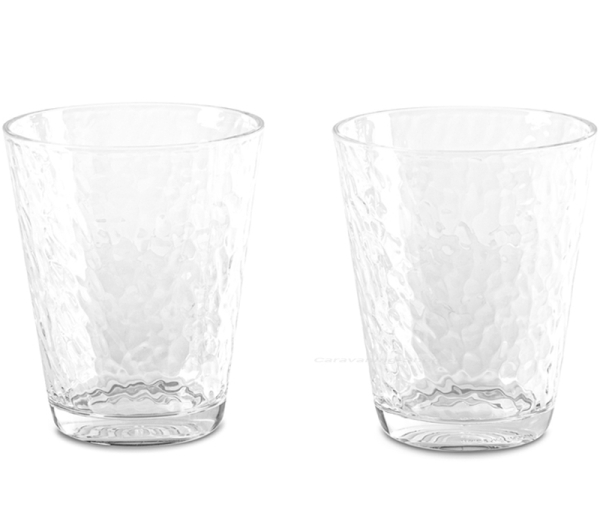 Wassergläser 2er Set in Hammerschlag-Optik