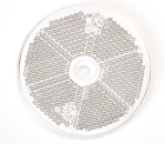 Rückstrahler Ø 60 mm, weiss, mit Befestigungsloch 5.2 mm