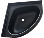 Eckwaschbecken, 350 x 250 mm, schwarz