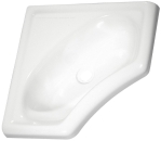 Eckwaschbecken, 340 x 165 mm, weiss