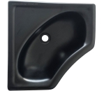 Eckwaschbecken, 340 x 165 mm, schwarz