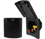 Aussensteckdose Gas, schwarz