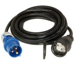Adapterleitung 1 Meter CEE-Stecker, Gummikupplung