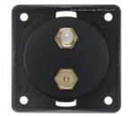 Antennen-Verbindungsdose TV/SAT Integro, schwarz matt