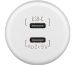 Dualer Einbaucharger USB-C, weiss