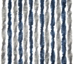 Chenille Flauschvorhang 56 x 175 cm blau/silber