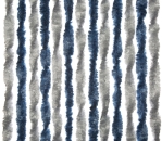 Chenille Flauschvorhang 100 x 205 cm blau/silber