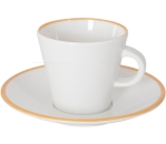 Espressoset Linea Line, weiss/gold