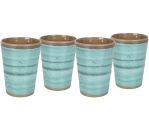 Trinkbecher Halo, 4-teilig, Aqua