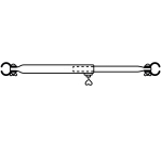 Dachauflagestange ø 25 mm, 160-260 cm