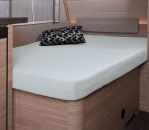 Molton-Stretch Schonbezug für französisches Bett im Wohnwagen