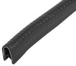 Kantenschutzprofil, Klemmbereich  0,5 - 1,5 mm, Schwarz, 5 meter