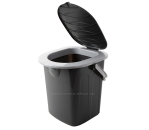 Mobile Eimertoilette mit abnehmbarem Deckel