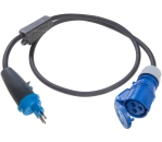 CEE Adapterleitung Schweiz (CH Stecker und CEE Kupplung) mit 10A Sicherung