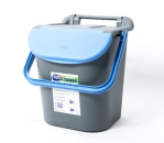 Stapelbarer Mülleimer, 30 Liter, schwarz/blau